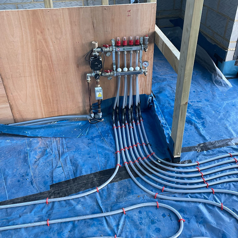underfloor heating install completed by APV Heating Services